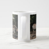 Zebra Herd personalize Name Serious Jumbo-Tasse (Rückseite)