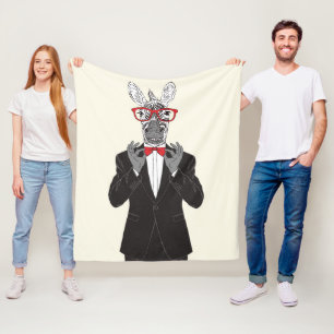 Zebra-Herr Fleecedecke