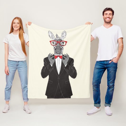 Zebra-Herr Fleecedecke (Beispiel)