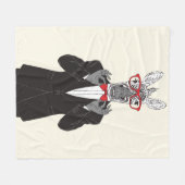 Zebra-Herr Fleecedecke (Vorderseite (Horizontal))