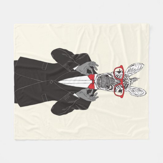 Zebra-Herr Fleecedecke (Vorderseite (Horizontal))