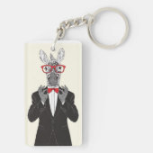 Zebra-Herr Schlüsselanhänger (Rückseite)