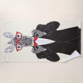 Zebra-Herr Strandtuch (Vorderseite)