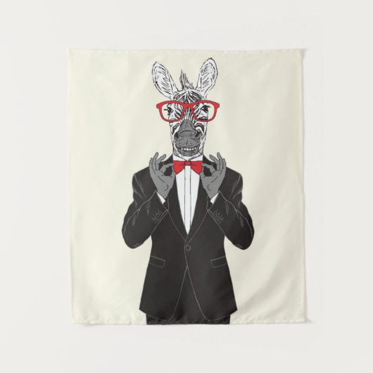 Zebra-Herr Wandteppich (Vorderseite)