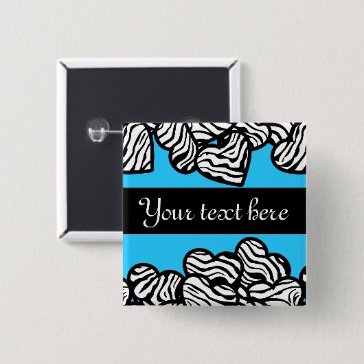 Zebra Herz Button (Vorne & Hinten)