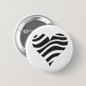 Zebra-Herz Button (Vorne & Hinten)