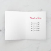 Zebra Herz Design Grußkarte Karte (Innenseite)