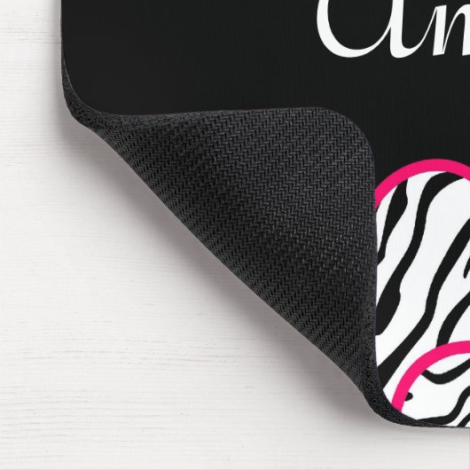 Zebra herz mousepad (Ecke)