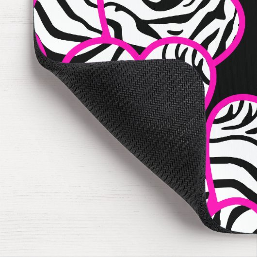 Zebra herz mousepad (Ecke)