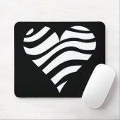 Zebra-Herz Mousepad (Mit Mouse)