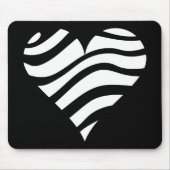Zebra-Herz Mousepad (Vorne)