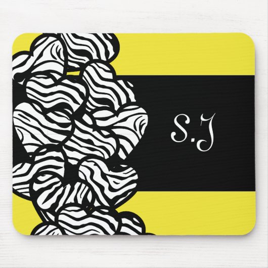 Zebra herz mousepad (Vorne)