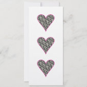 Zebra-Herz-Party Einladungen (Rückseite)