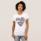 Zebra-Herz T-Shirt (Vorne ganz)