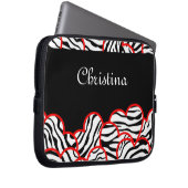 Zebra herzen Laptop Sleeve (Vorne Rechts)