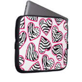 Zebra herzen Laptop Sleeve (Vorne Rechts)