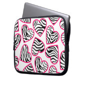 Zebra herzen Laptop Sleeve (Vorderseite Links)