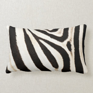 Zebra-Hide, Imitat-Fur, breiter Stricklumpe Lendenkissen