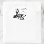 Zebra High Heel Schuhe Umschlag Aufkleber Aufklebe (Tasche)