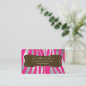 Zebra-Himbeerschokolade-Visitenkarten Visitenkarte (Stehend Vorderseite)