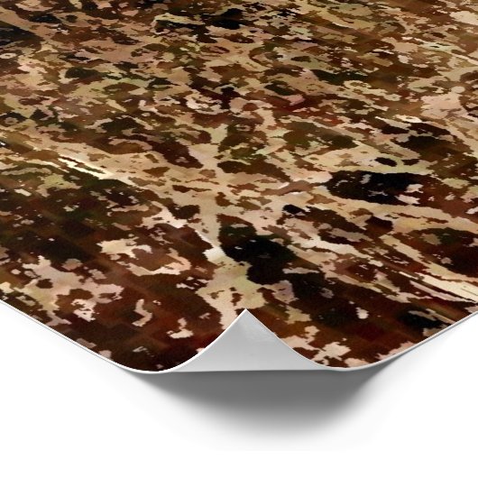 Zebra hinter dem Malplakat Poster (Ecke)