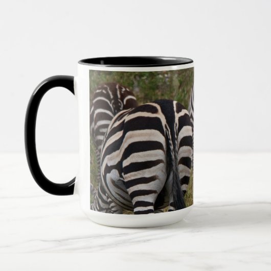 Zebra-Hintern-Kaffee-Tasse Tasse (Links)