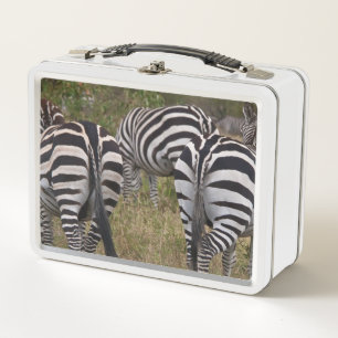 Zebra-Hintern-Mittagessen-Kasten Metall Brotdose