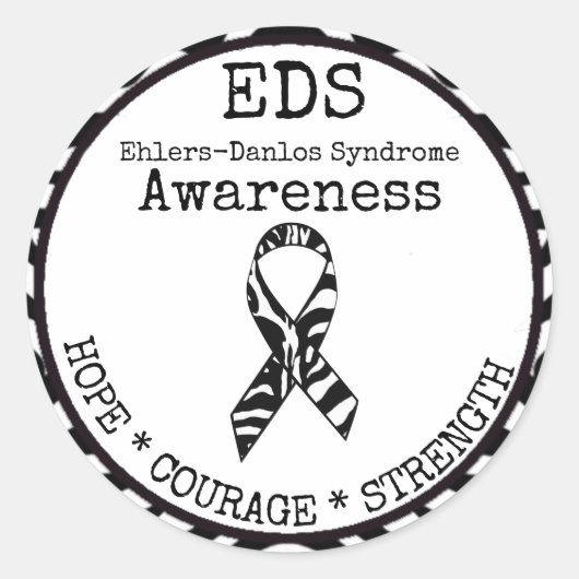 Zebra Hope & Strength EDS Sticker (Vorderseite)