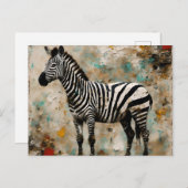 Zebra Horizontal Collage Postkarte (Vorne/Hinten)