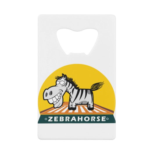 Zebra Horse Geldbeutel Flaschenöffner (Vorderseite)