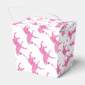 Zebra Hot Pink und White Silhouette Geschenkschachtel (Rückseite)