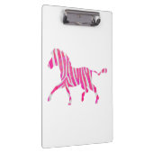 Zebra Hot Pink und White Silhouette Klemmbrett (Rechts)