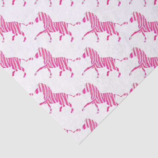 Zebra Hot Pink und White Silhouette Seidenpapier (Ausschnitt)