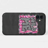 Zebra Hot Pink und White Wild Me Case-Mate iPhone Hülle (Rückseite (Horizontal))