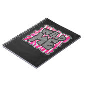 Zebra Hot Pink und White Wild Me Notizblock (Linke Seite)