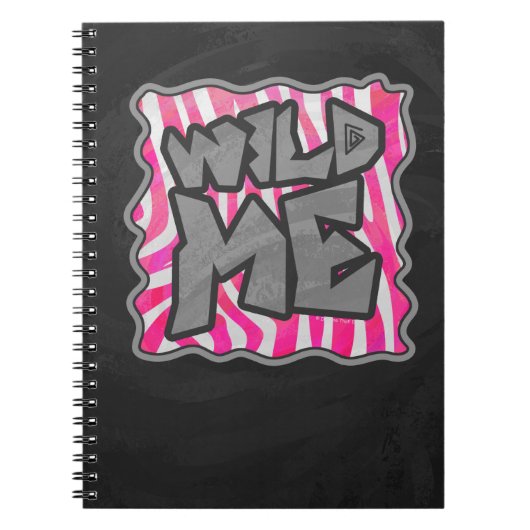 Zebra Hot Pink und White Wild Me Notizblock (Vorderseite)