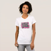 Zebra Hot Pink und White Wild Me T-Shirt (Vorne ganz)