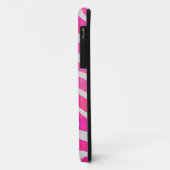 Zebra Hot Rosa und White Print Case-Mate iPhone Hülle (Hinten/Links)