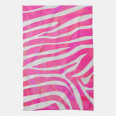Zebra Hot Rosa und White Print Handtuch (Vertikal)