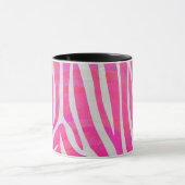 Zebra Hot Rosa und White Print Tasse (Zentrum)