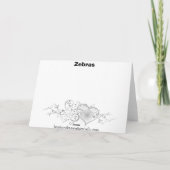 Zebra Hugs Karte (Rückseite)