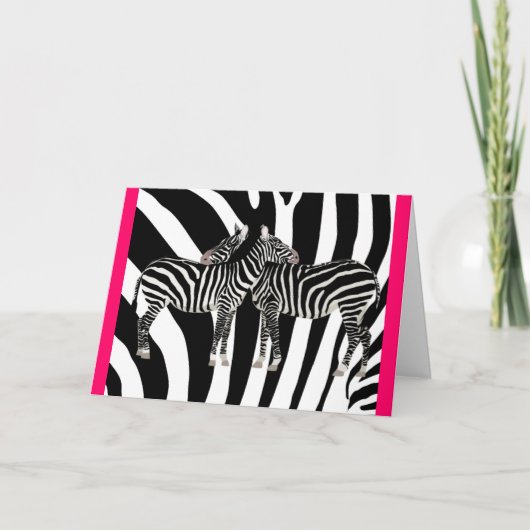 Zebra Hugs Karte (Vorderseite)