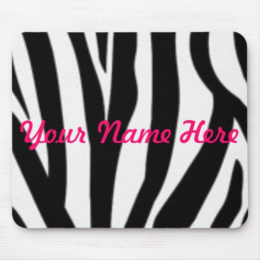 Zebra, Ihr Name hier Mousepad (Vorne)