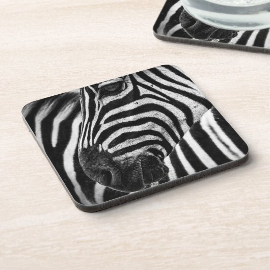 Zebra Illusion Getränkeuntersetzer (Linke Seite)