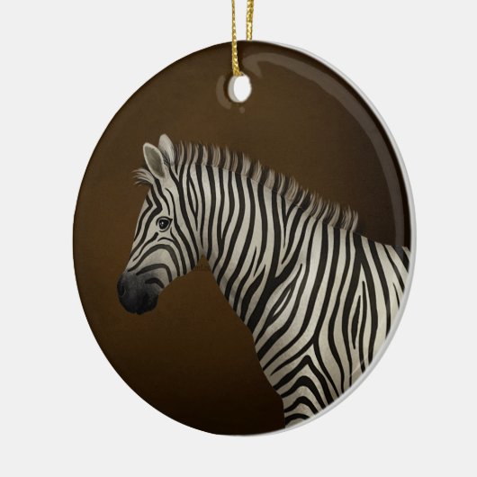 Zebra Illustration Exotische Tierwelt Keramik Ornament (Links)