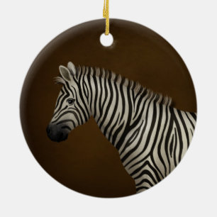 Zebra Illustration Exotische Tierwelt Keramik Ornament