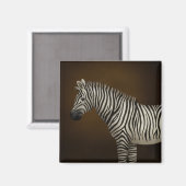 Zebra Illustration Exotische Tierwelt Magnet (Vorderseite/Rückseite)