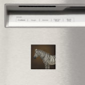 Zebra Illustration Exotische Tierwelt Magnet (In Situ (Geschirrspüler))