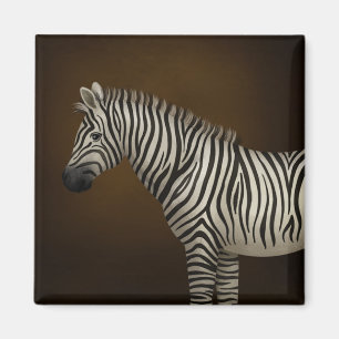 Zebra Illustration Exotische Tierwelt Magnet