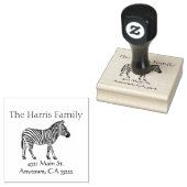 Zebra Illustration Personalisiert Gummistempel (Stempel)